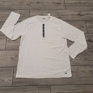 🆕️2 for 40🆕️Expess Mens Lightweight Cotton Henley Shirt Fitted Roll Up Sleeves